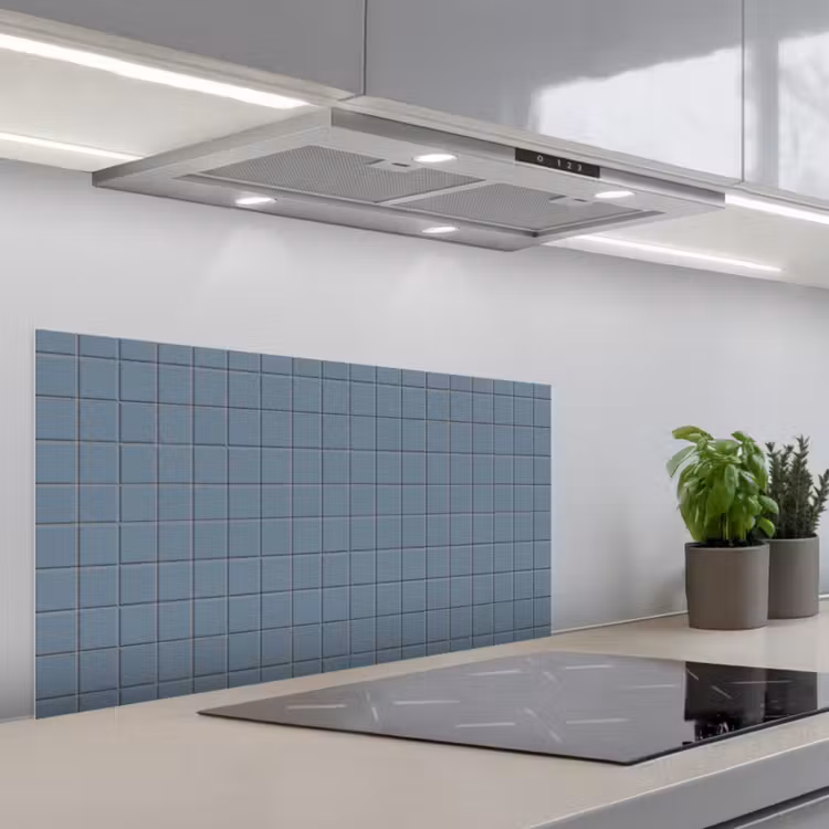 Patroon - Tegel - Blauwgrijs keuken achterwand spatscherm middel 899 -3d_schuin