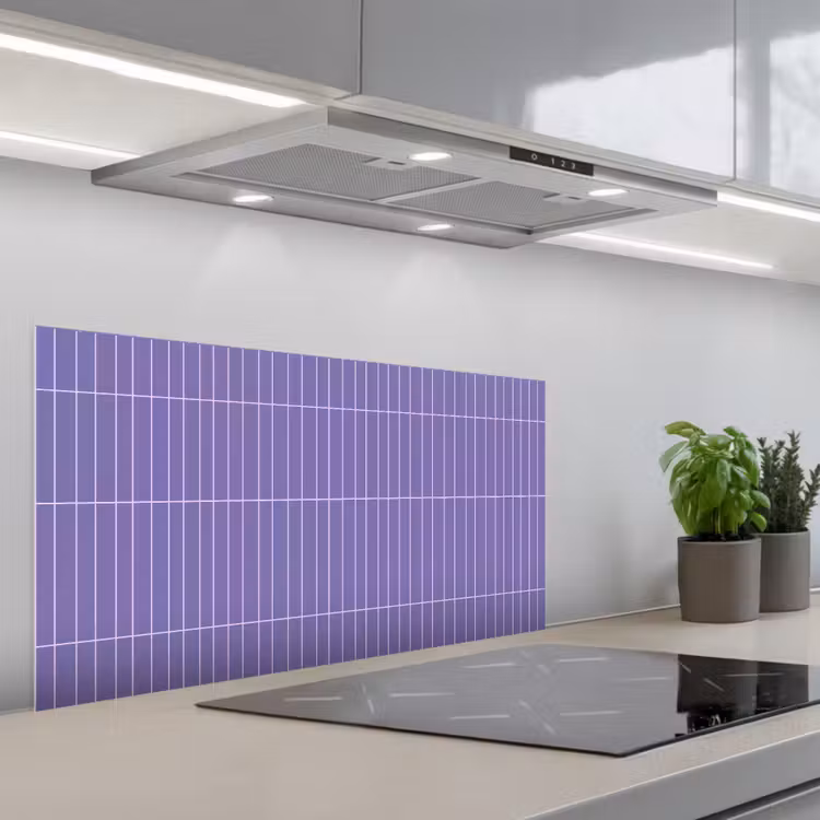 Patroon - Tegel - Lila keuken achterwand spatscherm middel 899 -3d_schuin