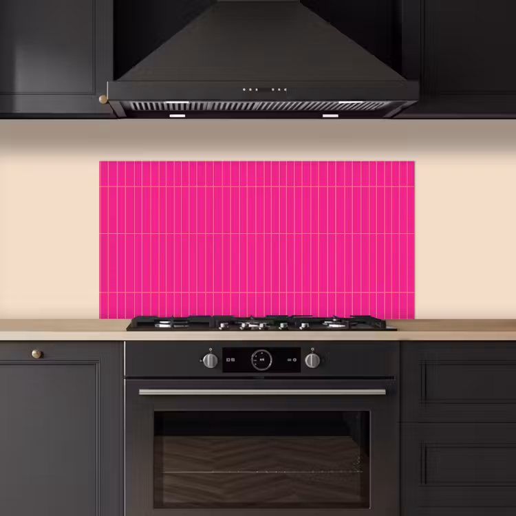 Patroon - Tegel - Magenta - Roze keuken achterwand spatscherm middel 899 -sfeer1