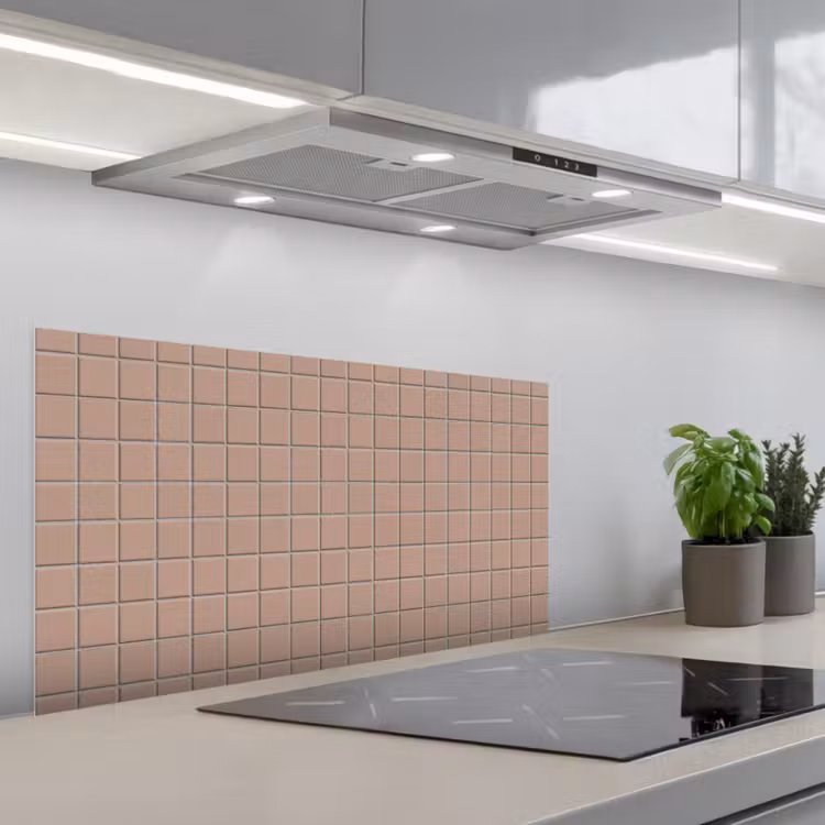 Patroon - Tegel - Oudroze keuken achterwand spatscherm middel 899 -3d_schuin