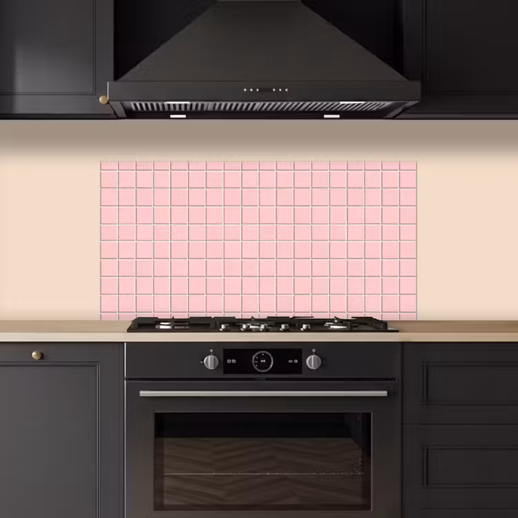 Patroon - Tegel - Pastelroze keuken achterwand spatscherm middel 899 -sfeer1