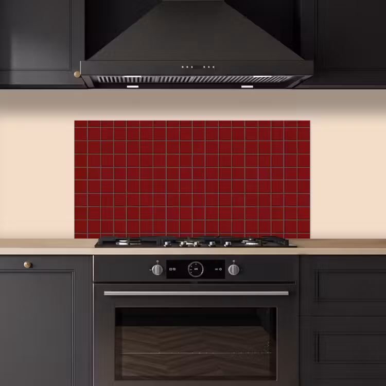Patroon - Tegels - Burgundy keuken achterwand spatscherm middel 899 -sfeer1