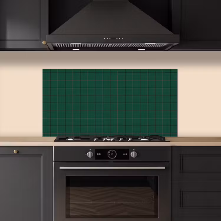 Patroon - Tegels - Dennen - Groen keuken achterwand spatscherm middel 899 -sfeer1