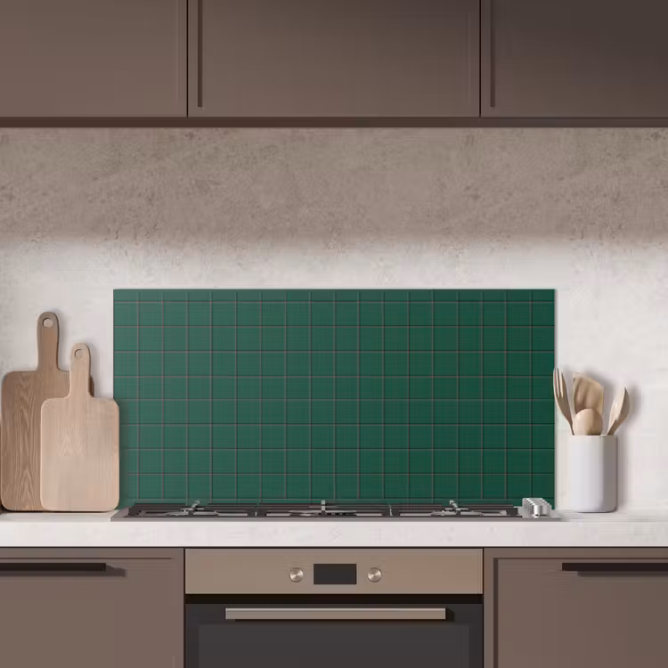 Patroon - Tegels - Dennen - Groen keuken achterwand spatscherm middel 899 -sfeer2