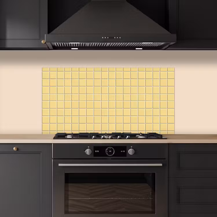 Patroon - Tegels - Geel keuken achterwand spatscherm middel 899 -sfeer1