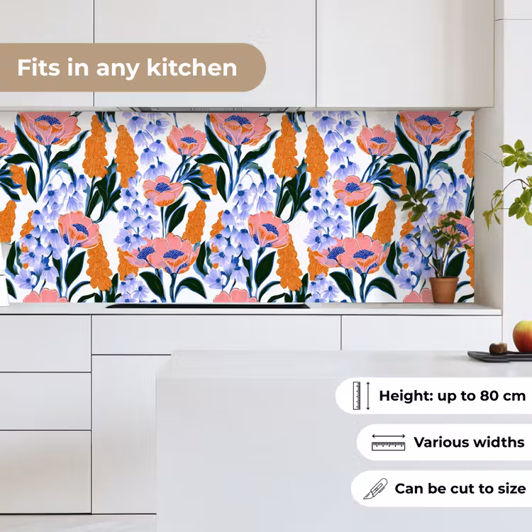 Patroon - Aquarel - Kleurrijk keuken achterwand 2 middel 871 -sfeer4_UK
