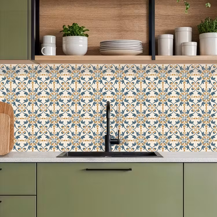 Patroon - Klassiek - Kleurrijk keuken achterwand 2 middel 871 -sfeer3