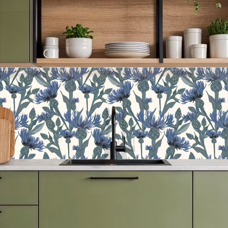 Patronen - Korenbloem - Natuur - Plant keuken achterwand 2 middel 871 -sfeer3
