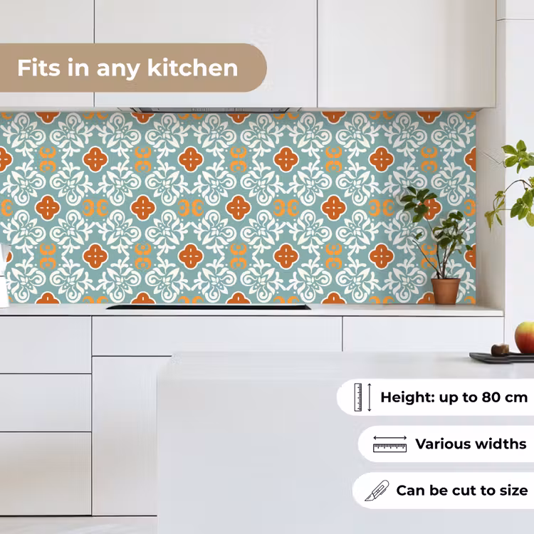 Patronen - Bloemen - Abstract keuken achterwand 2 middel 871 -sfeer4_UK