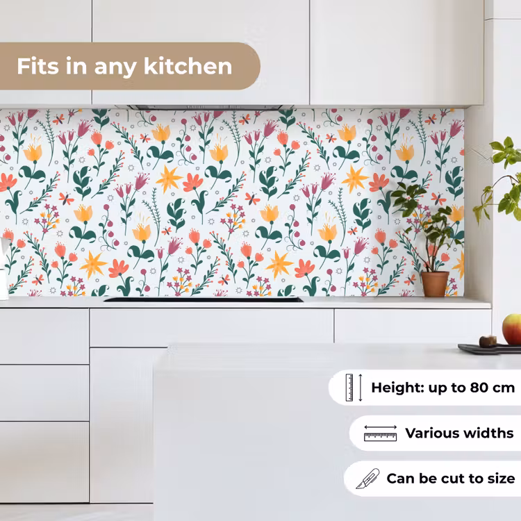 Patronen - Bloemen - Bladeren keuken achterwand 2 middel 871 -sfeer4_UK