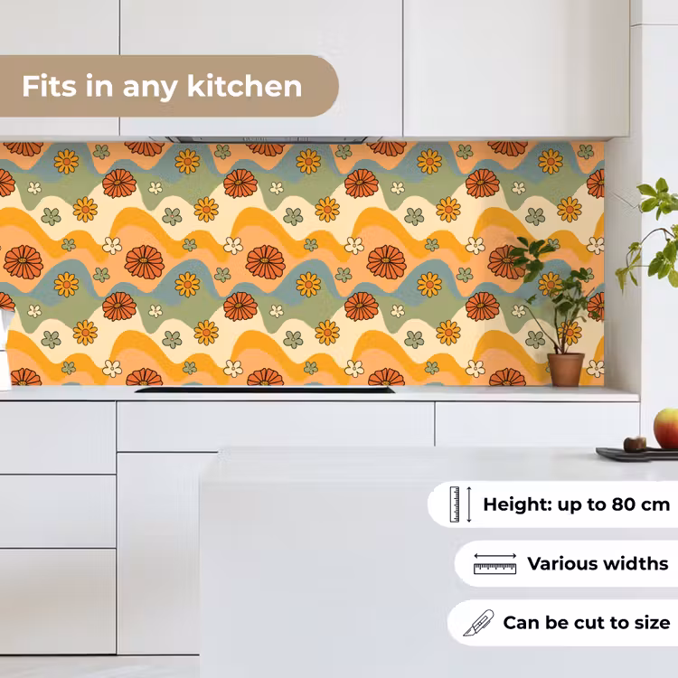 Patronen - Bloemen - Vintage keuken achterwand 2 middel 871 -sfeer4_UK