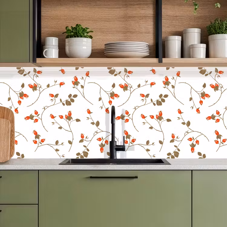Patronen - Planten - Romantisch - Botanisch keuken achterwand 2 middel 871 -sfeer3