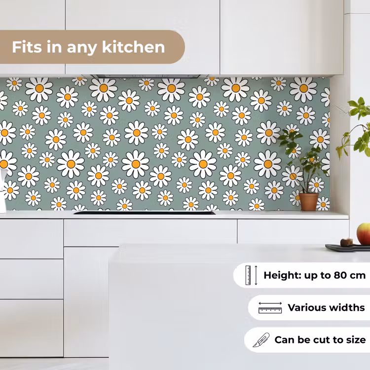 Patronen - Vintage - Bloemen - Madelief keuken achterwand 2 middel 871 -sfeer4_UK