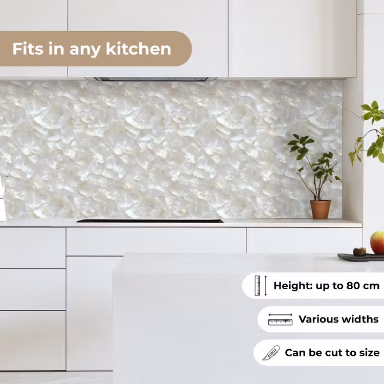 Parelmoerglans - Wit - Schelp keuken achterwand 2 middel 871 -sfeer4_UK
