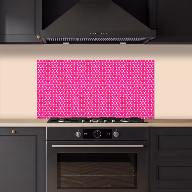Penny - Mozaïek - Felroze keuken achterwand spatscherm middel 899 -sfeer1