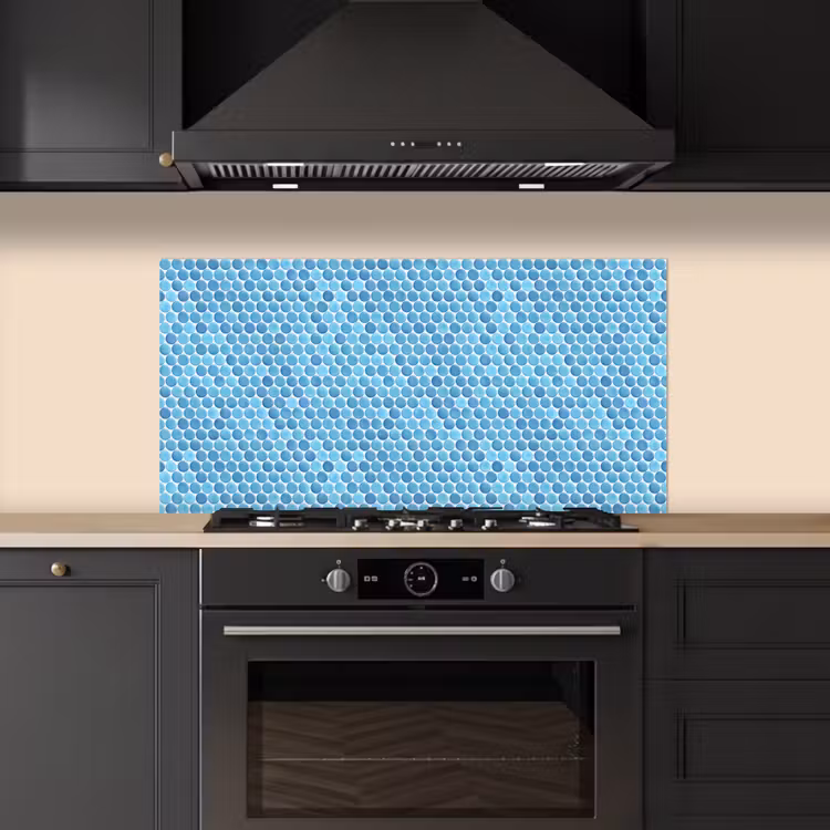 Penny - Mozaïek - Lichtblauw keuken achterwand spatscherm middel 899 -sfeer1