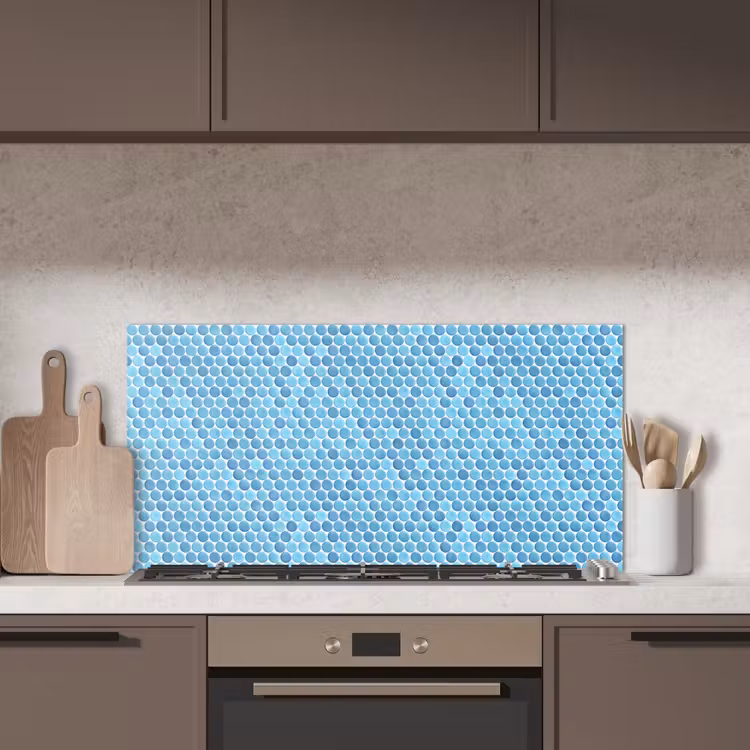 Penny - Mozaïek - Lichtblauw keuken achterwand spatscherm middel 899 -sfeer2