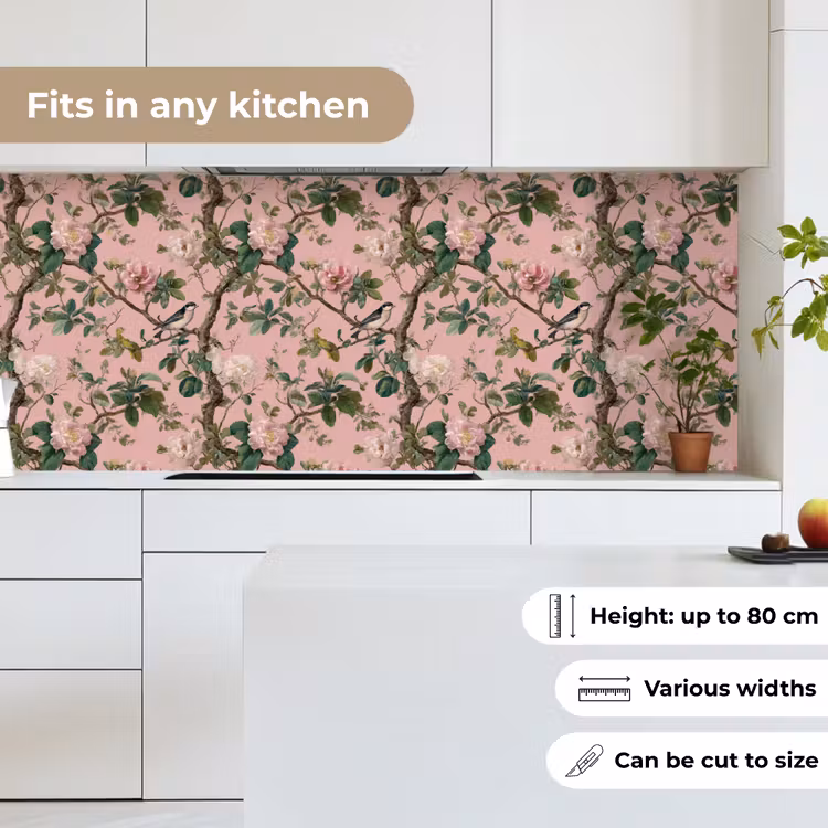 Pioenrozen - Botanisch - Vogel keuken achterwand 2 middel 871 -sfeer4_UK