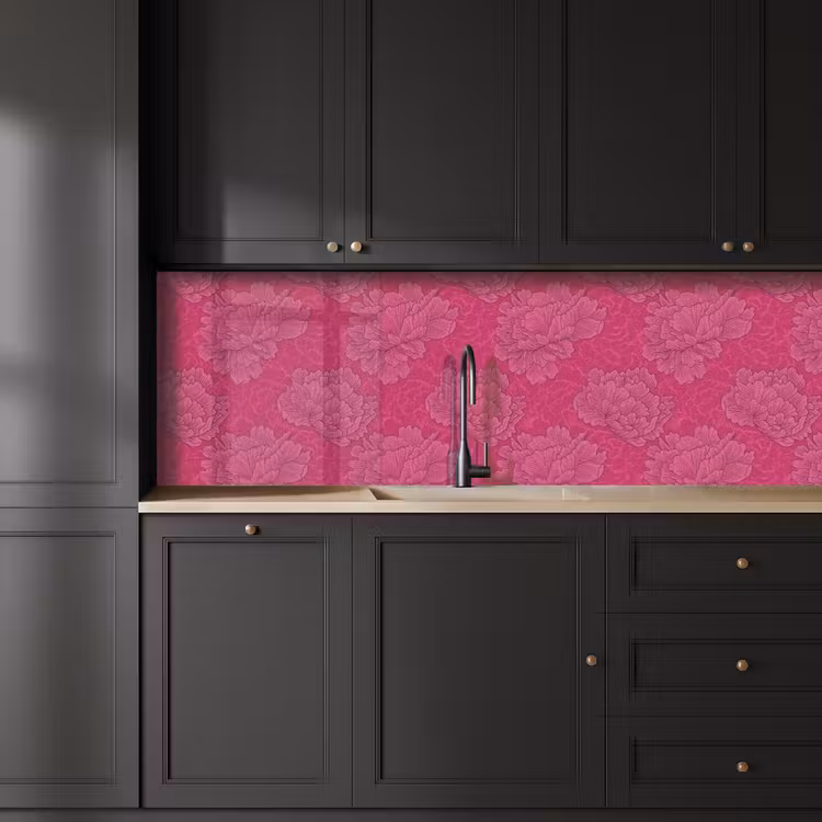 Pioenrozen - Energiek - Roze keuken achterwand 2 groot 857 -sfeer1
