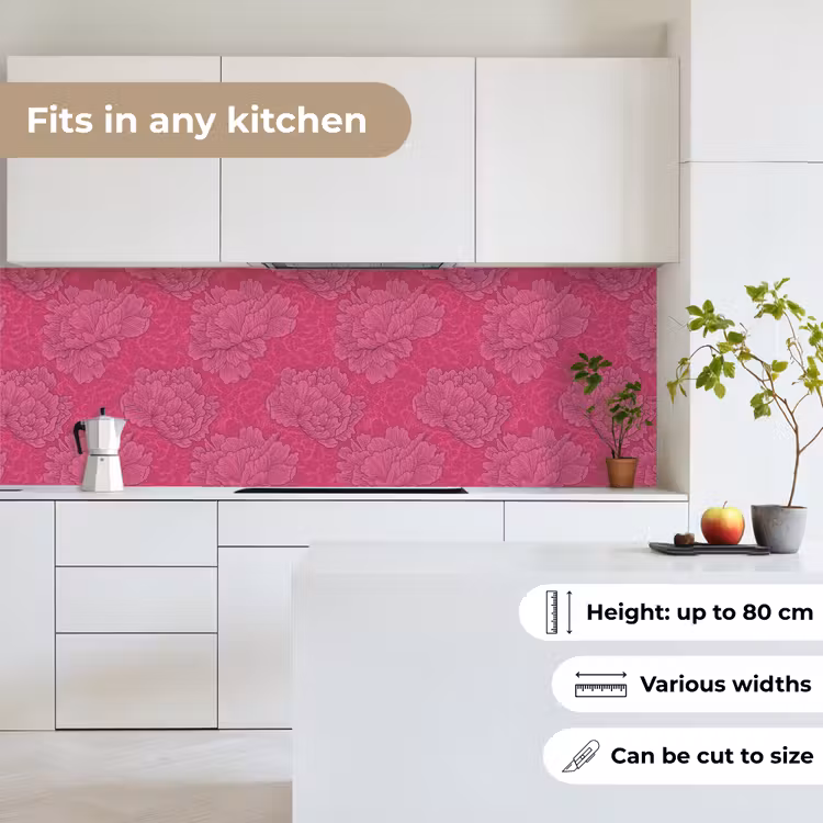 Pioenrozen - Energiek - Roze keuken achterwand 2 groot 857 -sfeer4_UK
