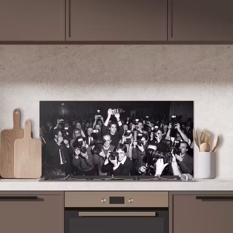 Fotografen - Menigte - Flitsers - Journalistiek keuken achterwand spatscherm middel -sfeer2