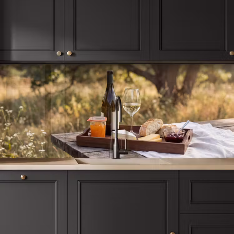 Picknick - Wijn - Kaasplankje keuken achterwand 2 middel -sfeer1