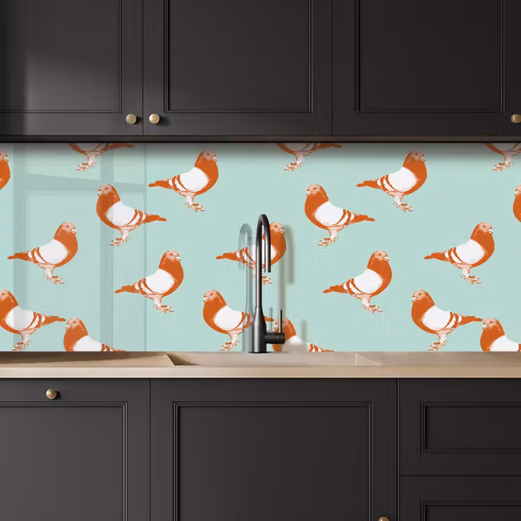 Duif - Vogel - Patroon keuken achterwand 2 middel 871 -sfeer1