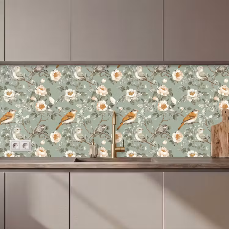 Roze - Vogels - Kleurrijk keuken achterwand 2 middel 871 zz_3dshopping
