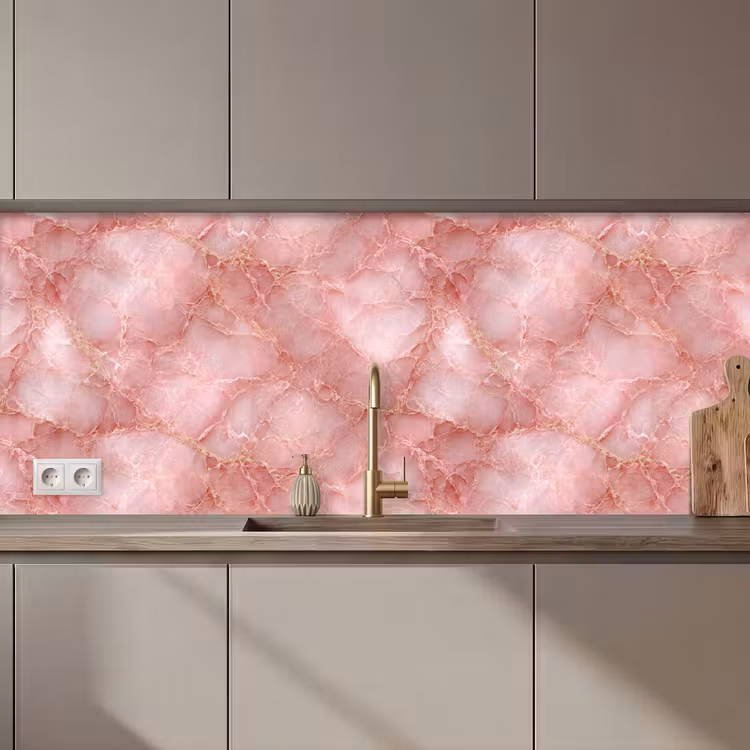 Roze - Kwarts - Goud - Marmer keuken achterwand 2 middel 871 zz_3dshopping