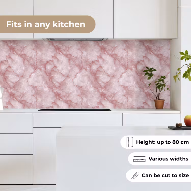 Roze - Kwartsmarmer - Aders keuken achterwand 2 middel 871 -sfeer4_UK