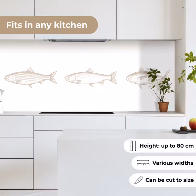 Vissen - Wit - Beige keuken achterwand 2 middel -sfeer4_UK