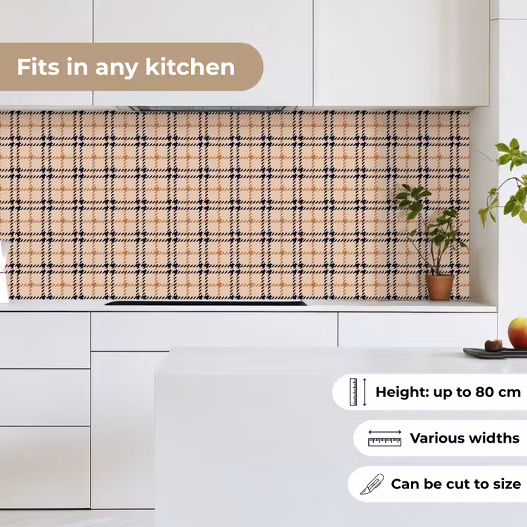Plaid - Patroon - Beige - Zwart keuken achterwand 2 middel 871 -sfeer4_UK