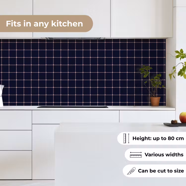 Plaid - Patroon - Blauw - Roze keuken achterwand 2 middel 871 -sfeer4_UK