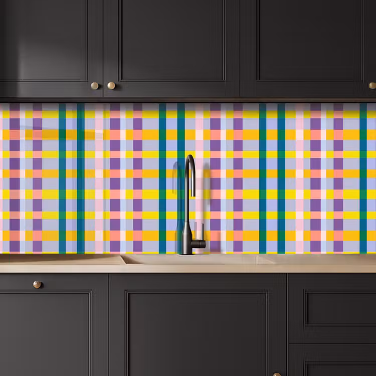 Ruit - Patroon - Kleurrijk keuken achterwand 2 middel 871 -sfeer1