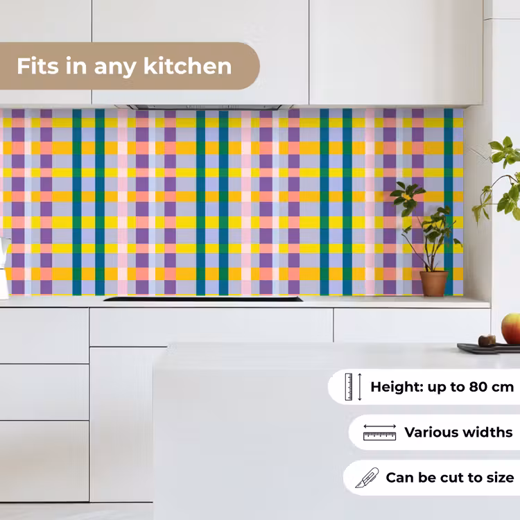 Ruit - Patroon - Kleurrijk keuken achterwand 2 middel 871 -sfeer4_UK
