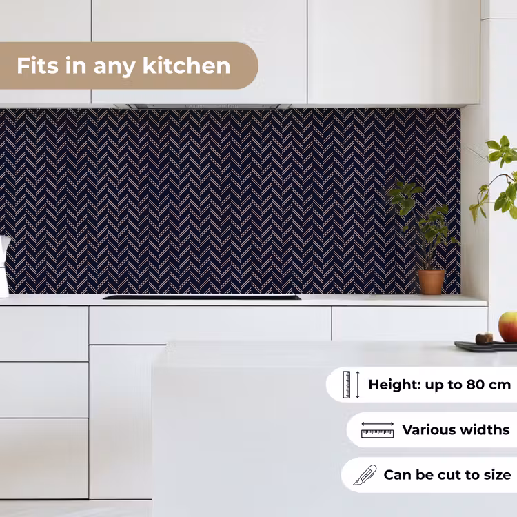 Plaid - Patroon - Visgraad - Blauw keuken achterwand 2 middel 871 -sfeer4_UK