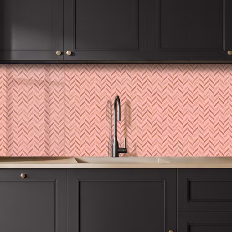 Plaid - Patroon - Visgraad - Roze keuken achterwand 2 middel 871 -sfeer1