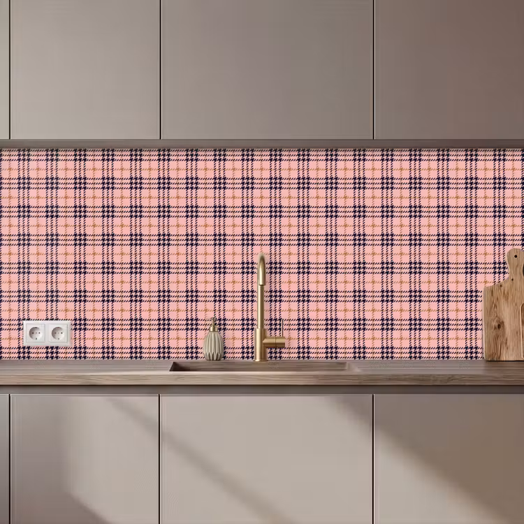 Plaid - Patroon - Schotse - Roze keuken achterwand 2 middel 871 zz_3dshopping