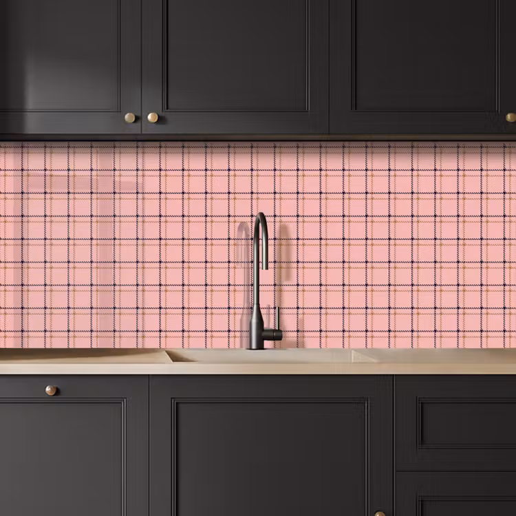 Plaid - Patroon - Gestreept - Roze keuken achterwand 2 middel 871 -sfeer1