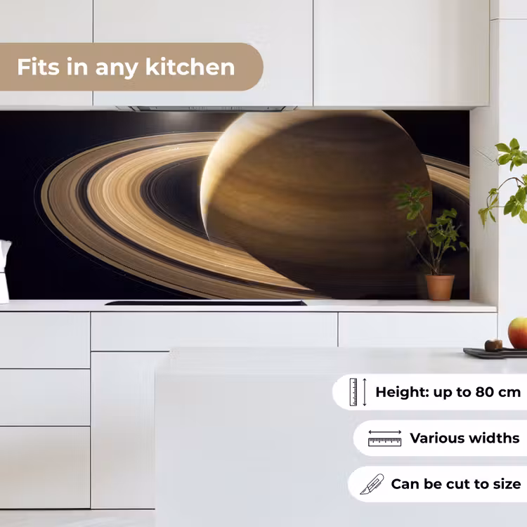 Kitchen Wall Splashback - Planet - Rings - Space - Planeet - Ringen - Ruimte keuken achterwand 2 middel