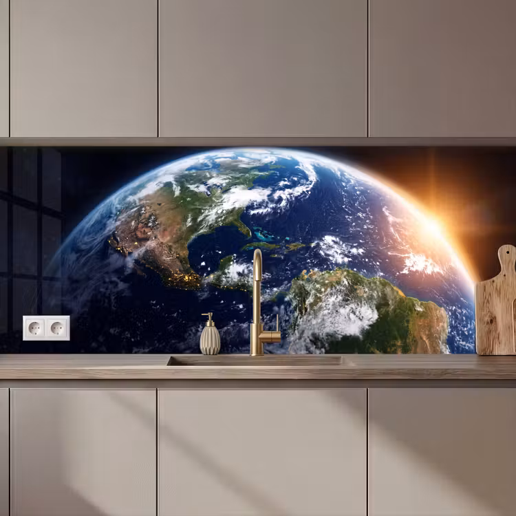 Kitchen Wall Splashback - Planet - Space - Cosmos - Planeet - Ruimte - Kosmos keuken achterwand 2 middel zz_3dshopping