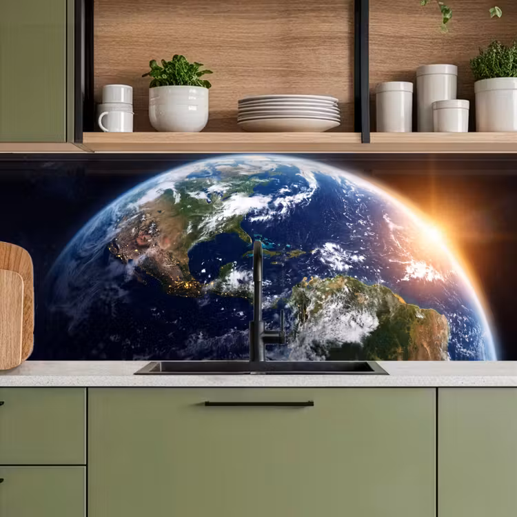 Kitchen Wall Splashback - Planet - Space - Cosmos - Planeet - Ruimte - Kosmos keuken achterwand 2 middel