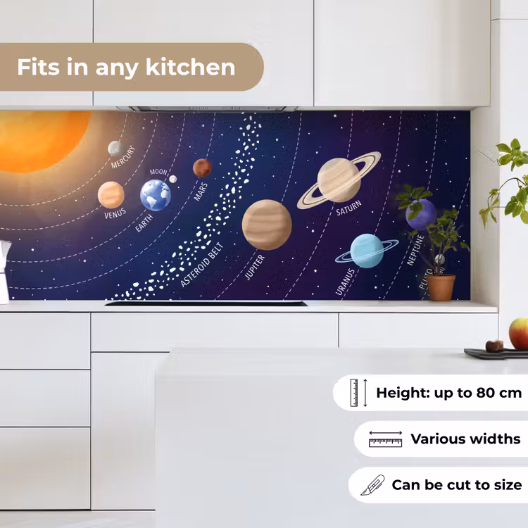 Planetenstelsel - Ruimte - Illustratie keuken achterwand 2 middel -sfeer4_UK
