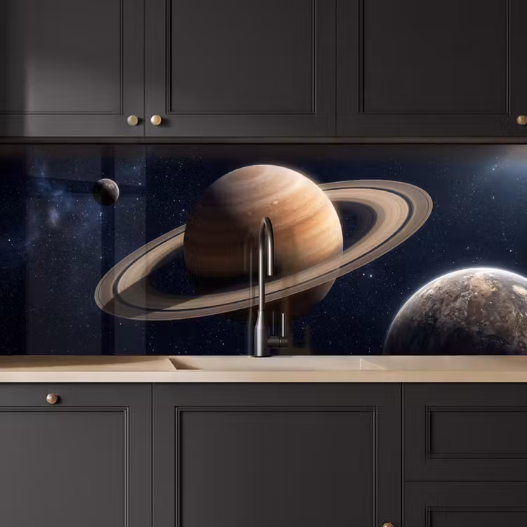 Planeten - Saturnus - Ruimte keuken achterwand 2 middel -sfeer1