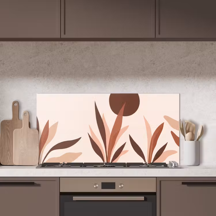 Planten - Abstract - Natuur - Bruin keuken achterwand spatscherm middel -sfeer2