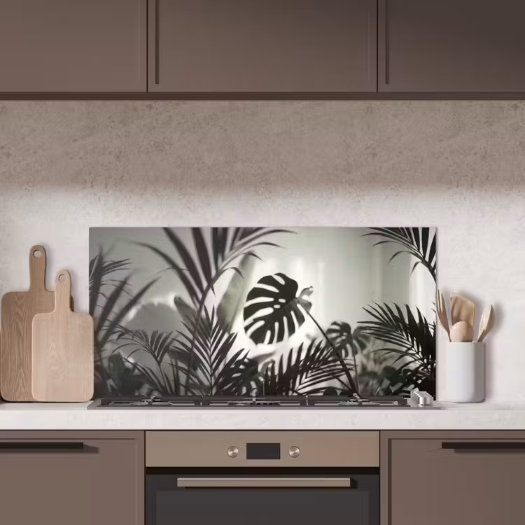 Planten - Bladeren - Natuur - Minimalistisch - Groen keuken achterwand spatscherm middel -sfeer2