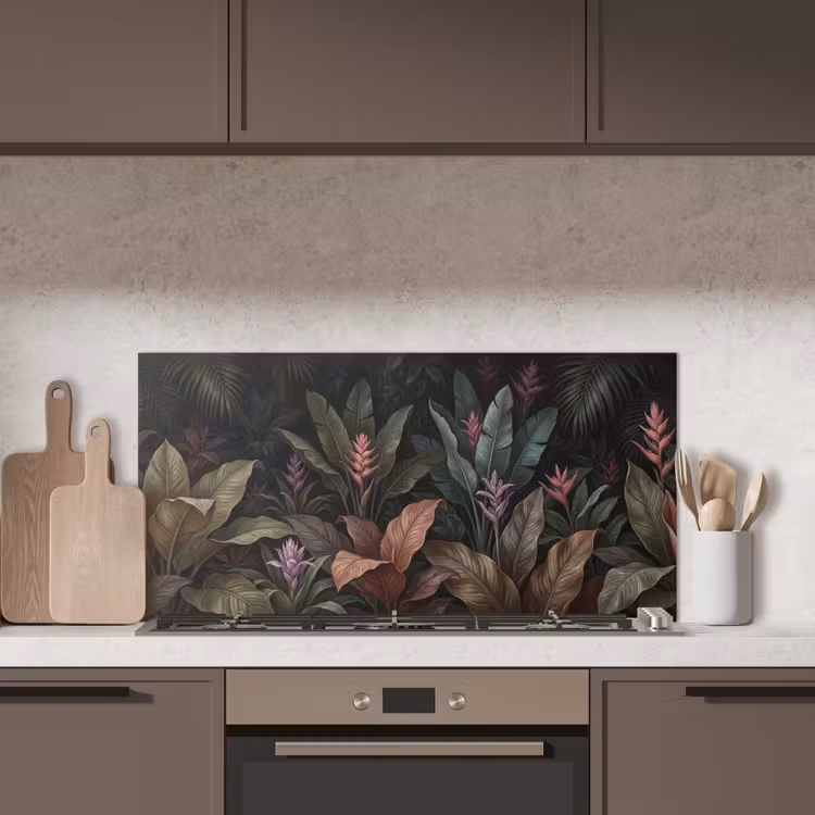 Planten - Tropisch - Jungle - Donker - Natuur keuken achterwand spatscherm middel -sfeer2