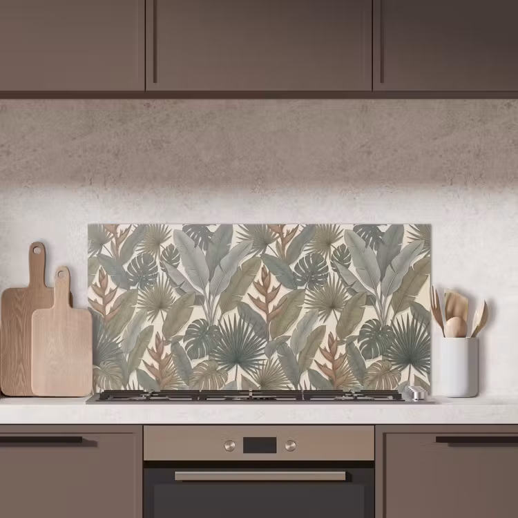 Planten - Tropisch - Natuur - Illustratie - Groen keuken achterwand spatscherm middel -sfeer2