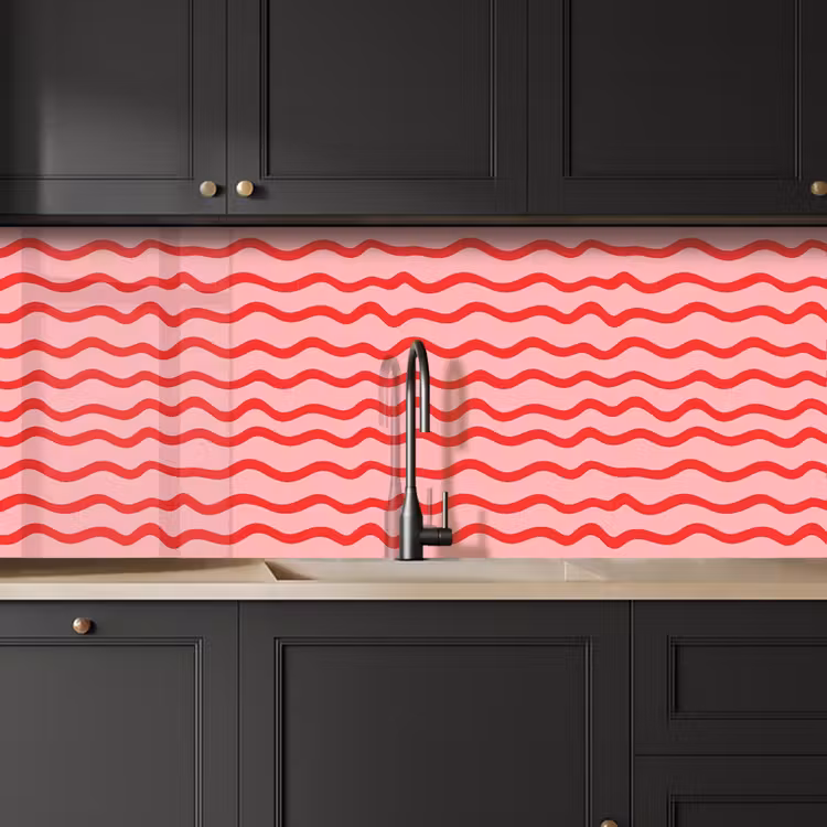 Speels - Patroon - Rood keuken achterwand 2 middel 871 -sfeer1