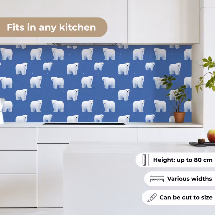 IJsbeer - Patroon - Blauw keuken achterwand 2 middel 871 -sfeer4_UK